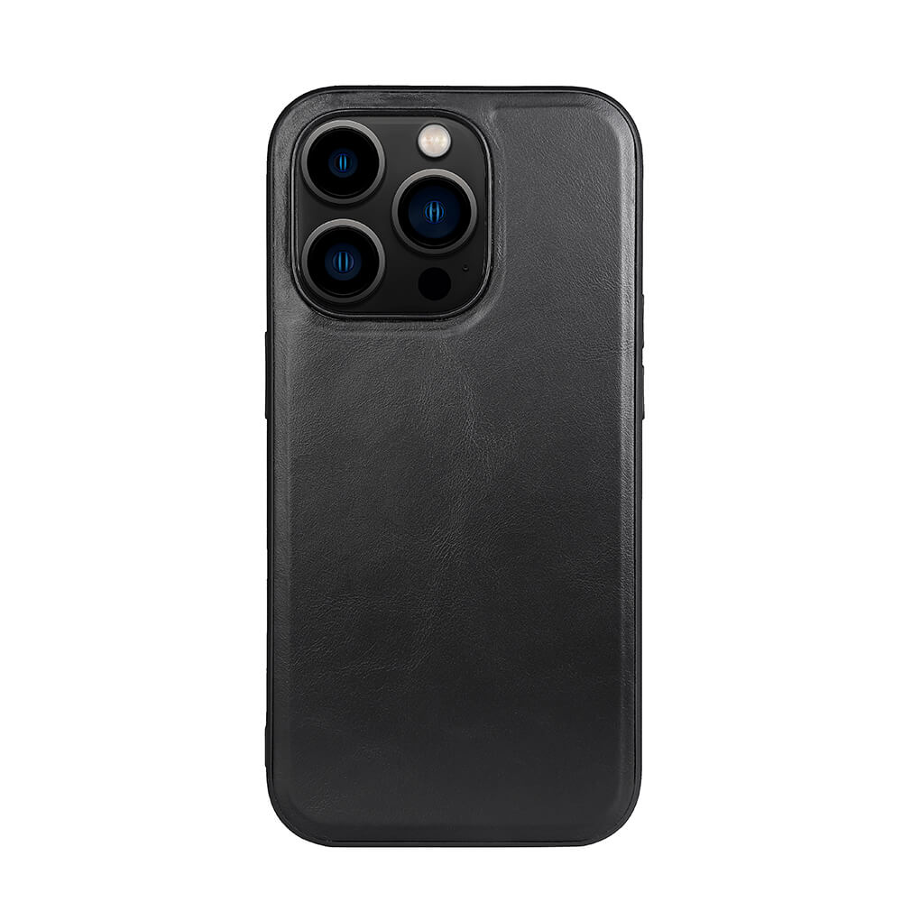 buffalo-buffalo-backcover-leather-magseries iPhone 14 Pro Black
